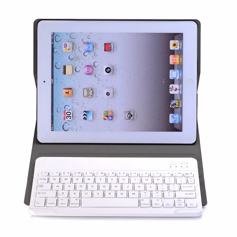 Клавиатура чехол для Apple iPad 2/3/4 iPad2 iPad 3 4 9,7 A1395 A1396 A1403 A1416 A1430 A1458 A1460 клавиатура крышка+ Защитная пленка на экран+ подставка для ручек