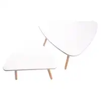 2PCS Modern Wooden coffee table Desks Set Elegant modern design for Bedrooms Living Rooms Decor
