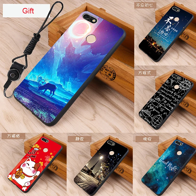 

Huawei p9 lite mini Case Original Cover for Huawei p9 lite mini Bag Case Cover Skin Wolf Fish Skull p9 lite mini Fundas 100%