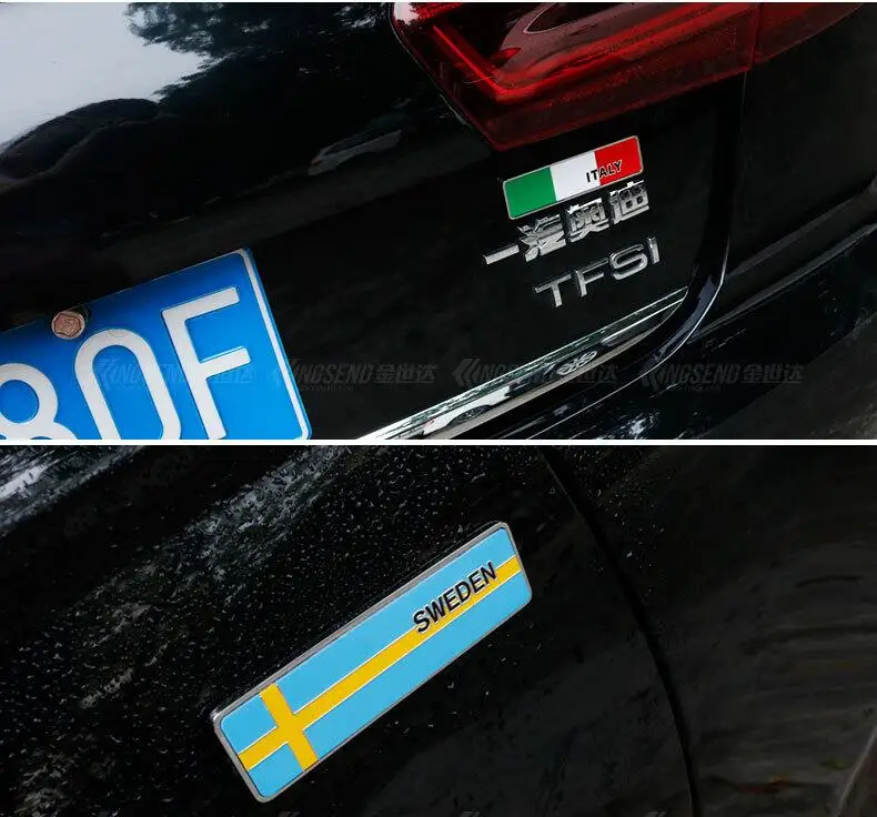 1 шт., 3D металлическая наклейка для автомобиля, алюминиевый национальный флаг, Автомобильный багажник, логотип, авто мотоцикл, индивидуальная декоративная наклейка, автомобильный стиль