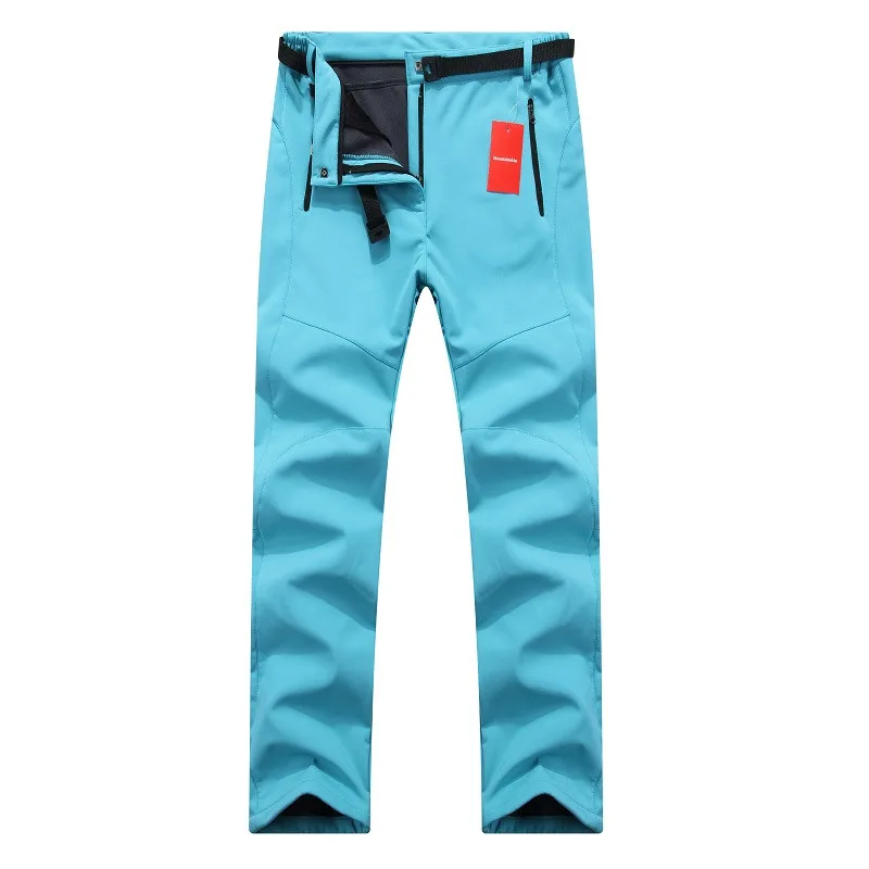 Calças de lã Esqui à Prova Água à Prova Mulheres Grossas Quente Softshell Pesca Acampamento Caminhadas Dwindproof Vento 2020 Novo Pantolon Rw041 12 Cheap Calças de caminhadas