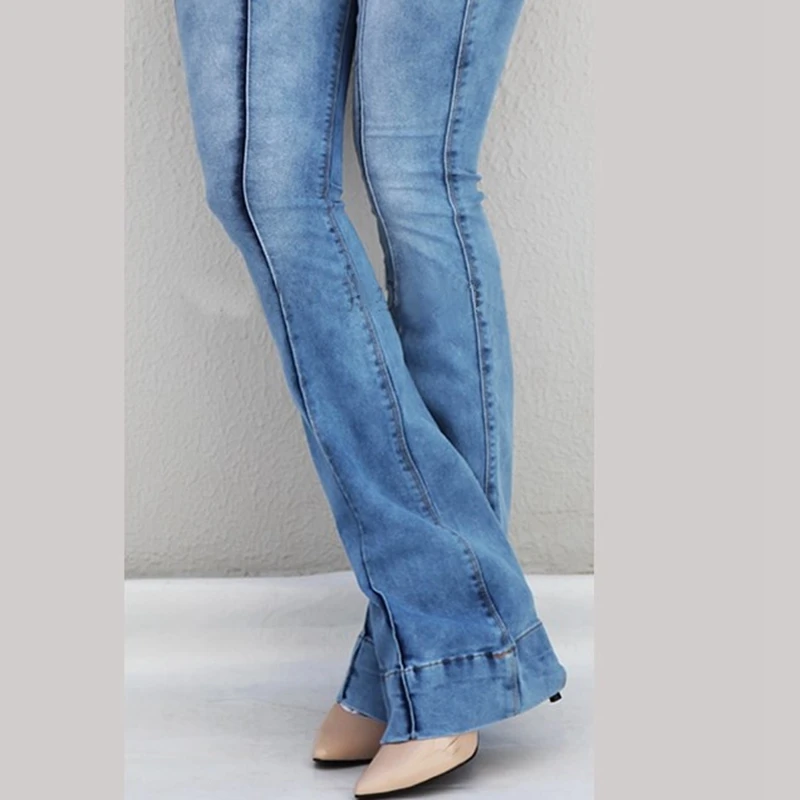 Женские джинсы с высокой талией, расклешенные джинсы, джинсы для женщин в стиле бойфренд, обтягивающие женские штаны, женские широкие джинсы для мам, большие размеры XXL