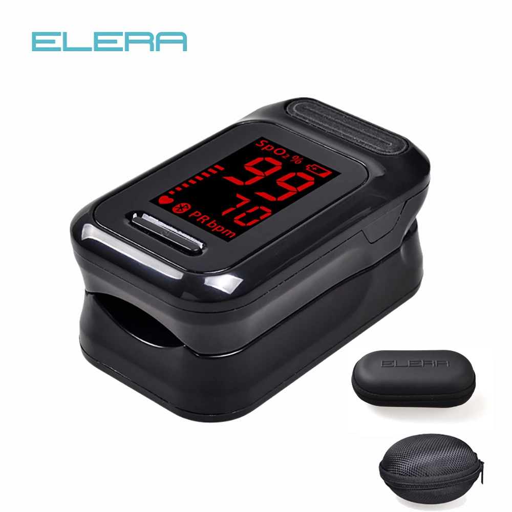 

ELERA Finger Pulse Oximeter Oximetro de dedo Portable Blood Oxygen Saturometro SPO2 PR Pulsioximetro Pulsoximeter Oxymeter