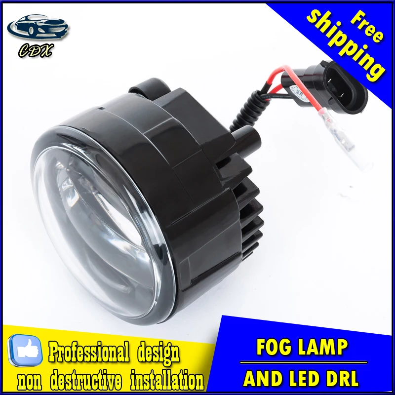 Car-styling LED fog light for Nissan Tiida GTS 2012,2015 LED Fog lamp lens and LED day time running ligh for car accessories