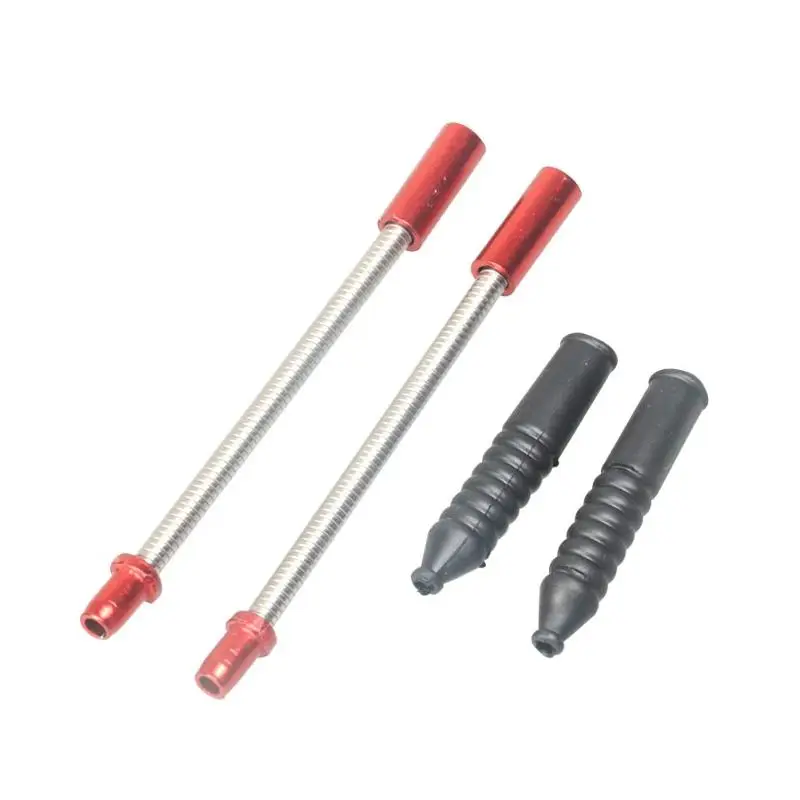 1 пара MTB горный велосипед аксессуары для велосипеда V тормоз Лапша кабель руководство сгибающаяся брошь трубы рукава защитный изоляционный элемент шланг - Цвет: Красный