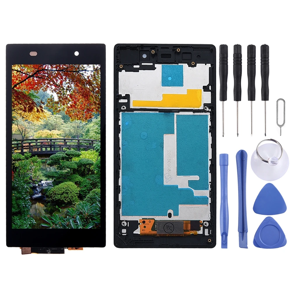 

High Quality LCD Screen and Digitizer Full Assembly Replacement with Frame For Sony Xperia Z1 / L39h / C6902 / C6903 / C6906
