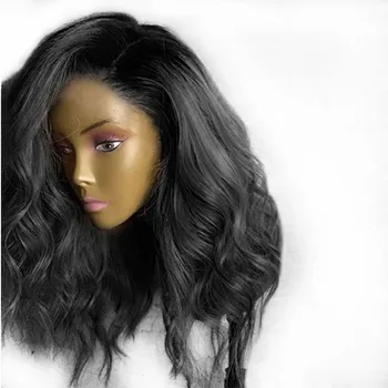 

Dark Grey Ombre Short Bob Headband Wigs Loose Wave Color Human Hair Wigs Peruvian Remy Hair 1B/Gray Natural Pre Plucked Glueless