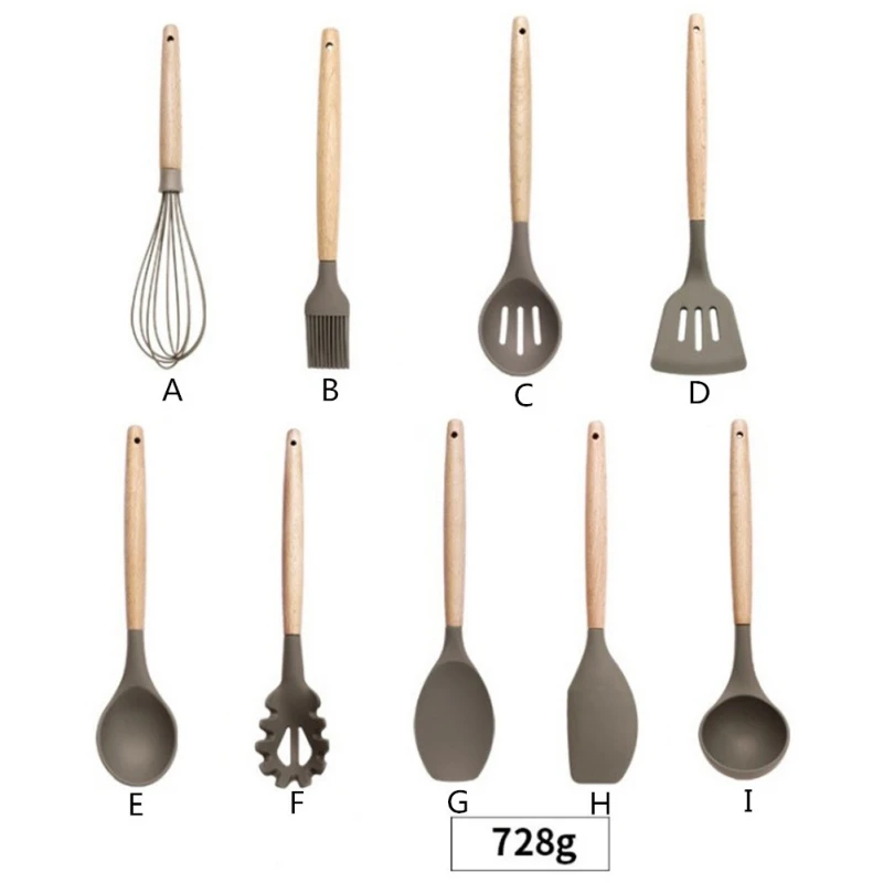 Silicone Kitchen Utensils Gadgets Wood handle Cooking Tools Kitchenware Set Spatula Shovel Spoon Home Kitchen Tools Silicone Kitchen Utensils Gadgets Wood handle Cooking Tools Kitchenware Set Spatula Shovel Spoon Home Kitchen Tools