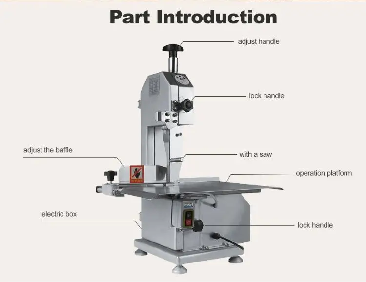 Машина для распиловки костей электрическая ломтерезка для мяса и кости рыбы говядины ребра коммерческая машина для резки кости измельчитель мороженого мяса 110 В/220 В
