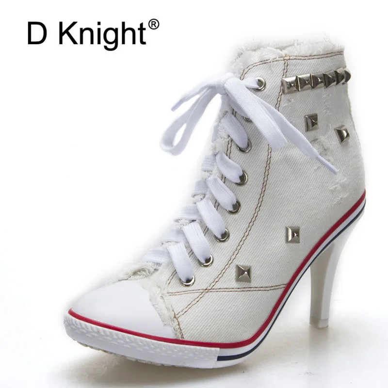 2018 Winter Women Ankle Boots New Autumn Rivet High Heel Shoes Woman Sexy Pointed Toe High Heels Big Size 40 Lace Up Boots Girls (11)