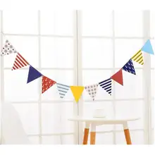 12 Flags 2m Pirate Theme Garland paperboard Flags Banner Garland Wedding/Birthday/Baby Shower Party Decoration K2