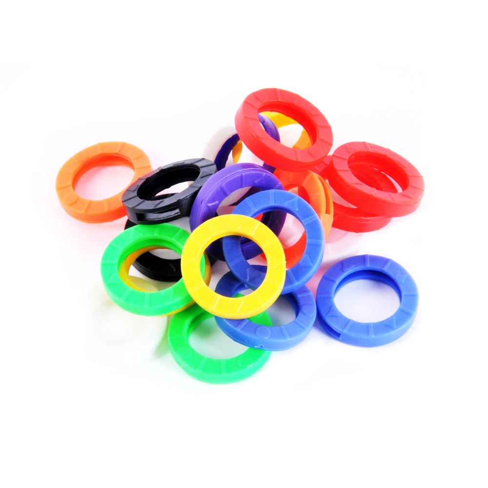 Mixed Color Identification Silicone Key Rings 2