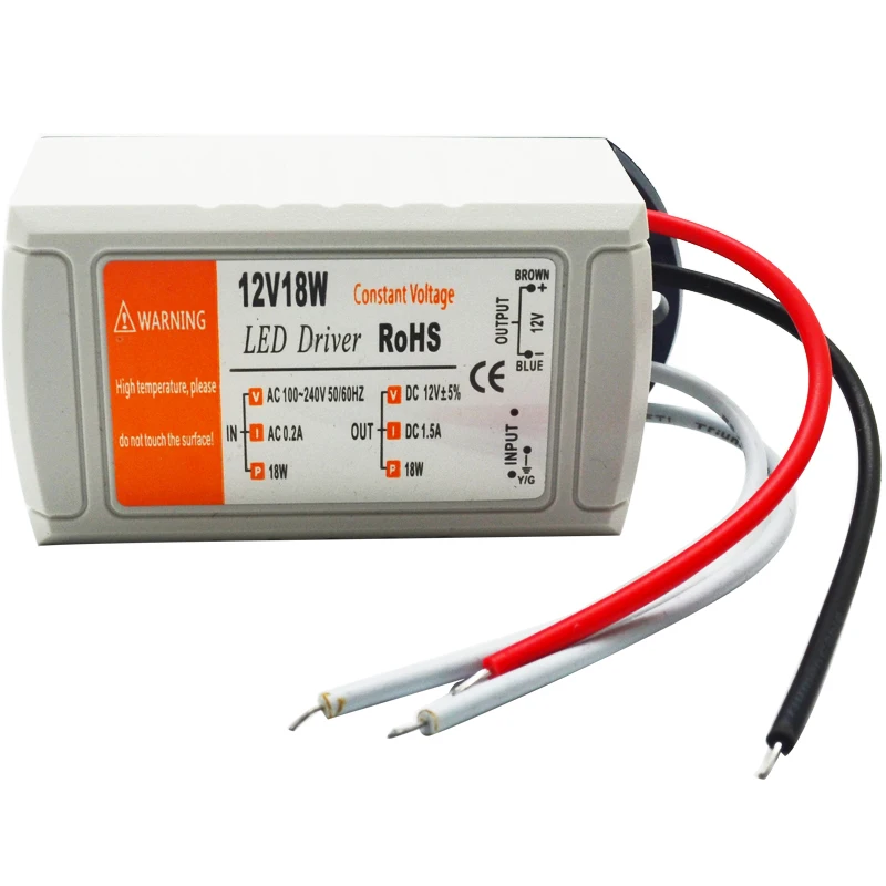 18W-360W DC12//24V Trafo Transformator Netzteil Treiber Driver LED Streifen Strip