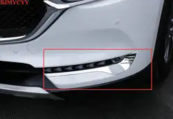 Bjmycyy стайлинга автомобилей Передняя противотуманной фары противотуманные лампа брови орнамент для Mazda Cx-5 CX5 2017 аксессуары
