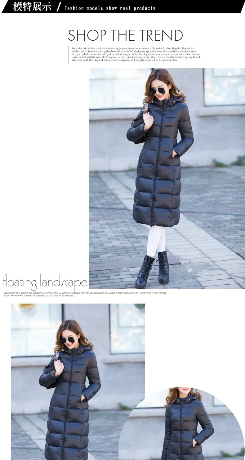 Зимняя женская новая одежда с хлопковой подкладкой длинное пальто чистый цвет Большие размеры han edition утепленное модное пальто Q0010