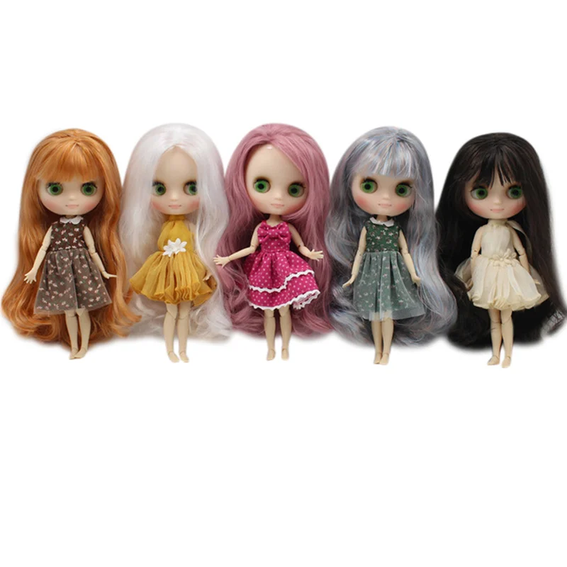 

Middie 1/8 blyth nude doll matte face series joint body 20cm DIY toys gift with gestures free shipping