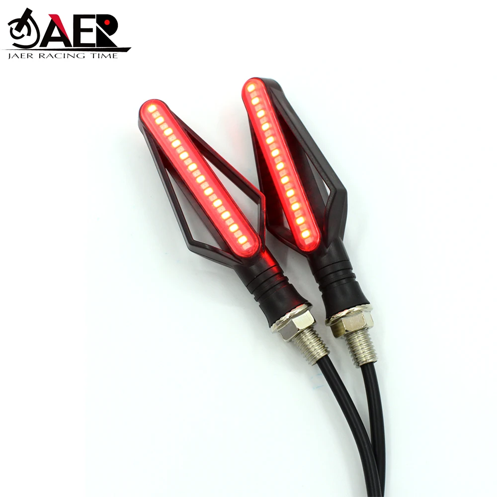 

JEAR Pair Sequential LED Turn Signal Light Flowing Indicators 12V Blinker Flashers Lights Lamp Universal For KTM Honda Yamaha