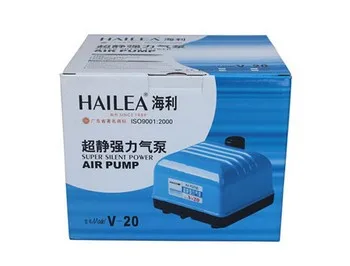 HAILEA HAP-60 HAP-80 HAP-100 HAP-120, V-10 V-20 V-30 V-60, ACO-9720 ACO-9730 мини воздушный компрессор, компрессор для аквариумов для рыб, бесшумный мощность - Цвет: Hailea V-20
