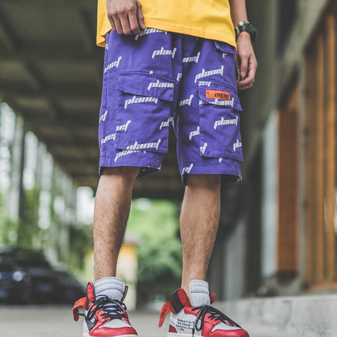 Модные шорты в стиле хип хоп с буквенным принтом повседневные уличные карго до