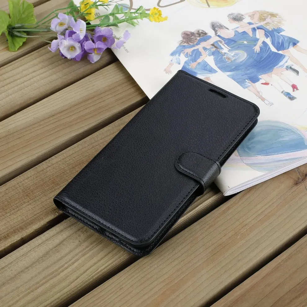 

Wallet Luxury Black Book Style PU Leather Flip Type Phone Full Cover Suitable For Samsung Galaxy J5