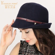 Леди Fedora шерсть шляпа девушки шерстяная шляпа Fedora женская элегантная мода рыбий шляпа осень и зима теплая одежда B-8672