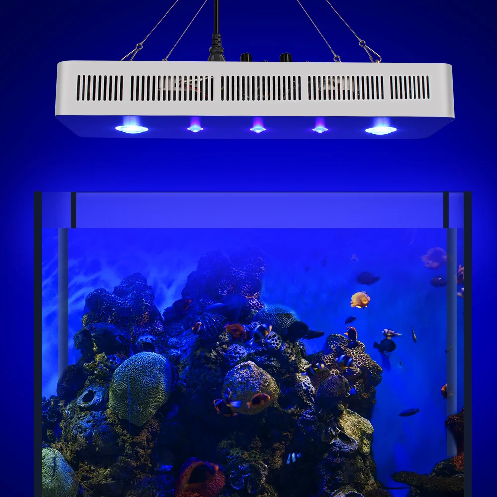 Wifi COB+ объектив 169 Вт Морской светодиодный светильник для аквариума для коралловых рифов рыболовный бак светодиод в аквариум с регулируемой яркостью осветительный прибор китайский запас