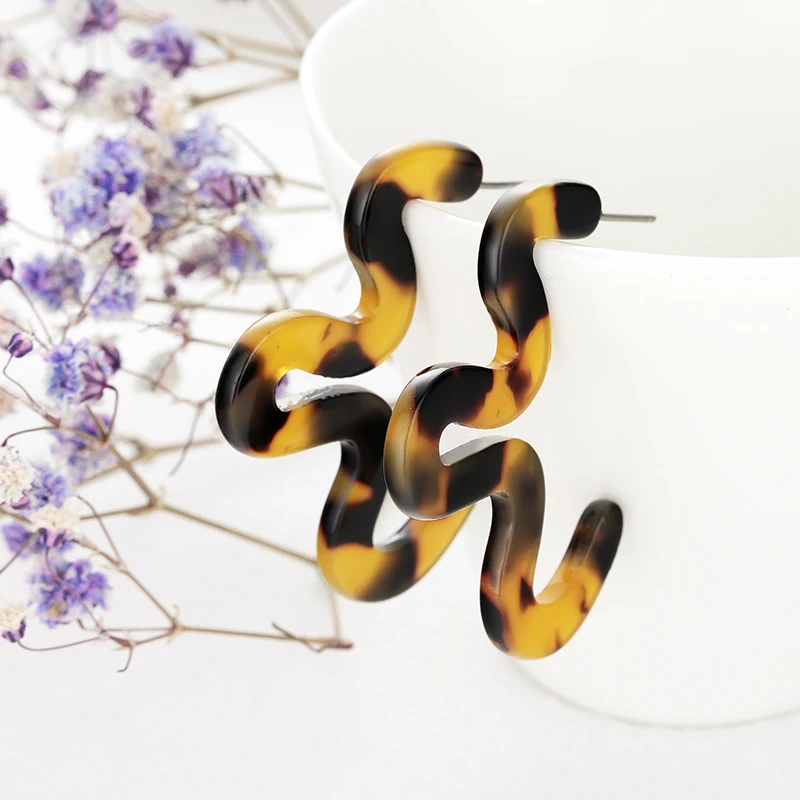 

Brackets/flower Shape Tortoiseshell Earrings for Women Bohemian Leopard Earrings Womens Jewellery Boucle D'oreille Femme 2018