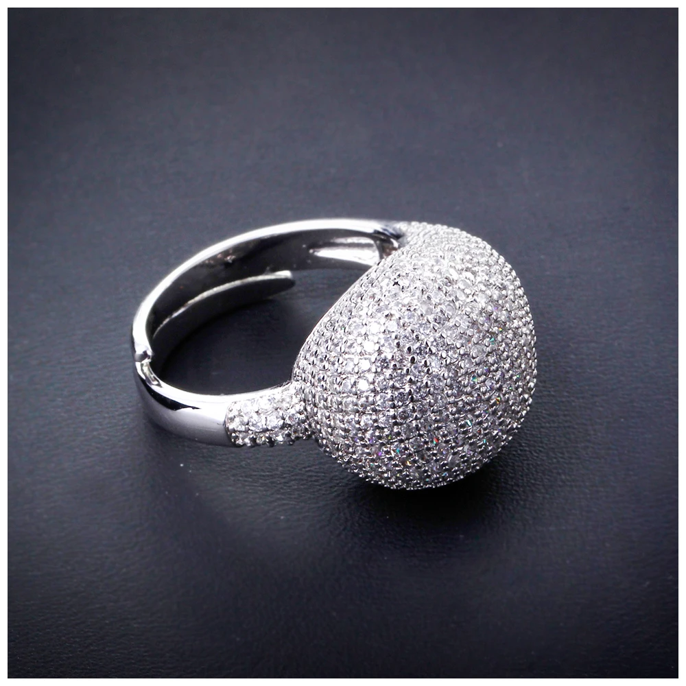 DreamCarnival 1989 Full Zircon Stones Wedding Jewelry Quality Setting Bridal Luxury Fashion Cocktail Party Women Ring SJ14751