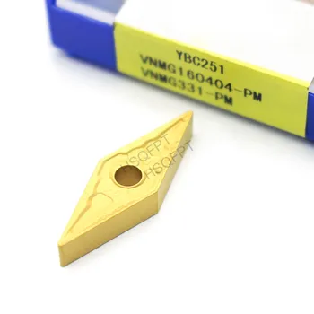 

10Pcs VNMG160404 PM YBC251/VNMG160412 PM YBC251 External Turning Tools Carbide inserts Cutting Tool CNC Tools Lathe tools