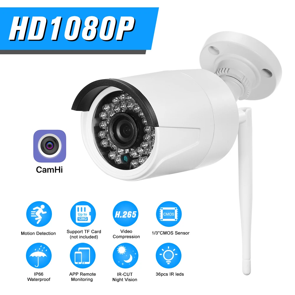 

OWSOO WIFI Wireless Security Camera 1080P Support P2P ONVIF Home Security IP Camera Waterproof IR Night Vision Motion Detection