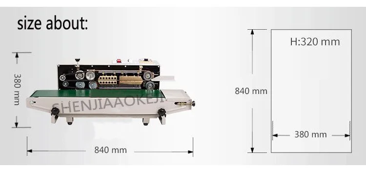 220 V/110 v FR-900 непрерывный автоматический запечатывания пленки машина алюминиевой фольги мешок края герметик машина для упаковки пищевых