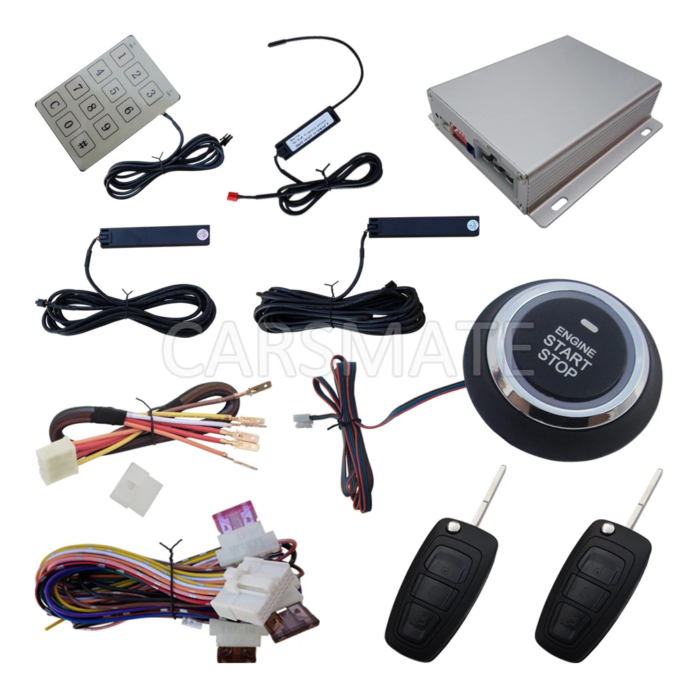 

Smart Flip Key Car PKE Alarm System Passive Keyless Entry Remote Start Engine Fast Shipping Within 24 Hours