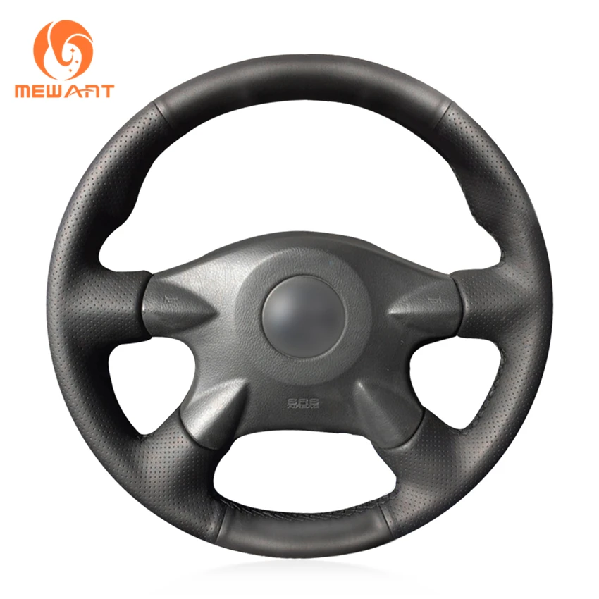 Black Artificial Leather Car Steering Wheel Cover for Nissan Almera N16 Pathfinder Primera XTrail 2001-2006 Renault Samsung SM3 набор автомобильных экранов trokot для nissan almera n16 2000 2006 на заднюю полусферу 3 предмета tr0551 09