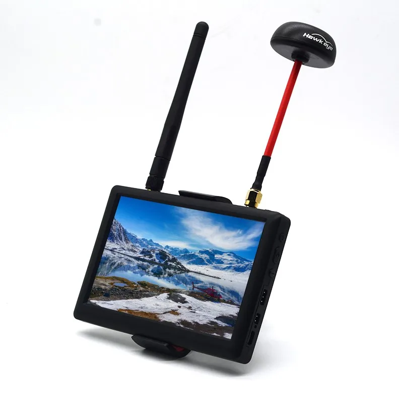 

1Set Hawkeye Little Pilot 5.8G Aerial Photography HD Snowflake Display Double Reception Display Screen for FPV Racing Drone