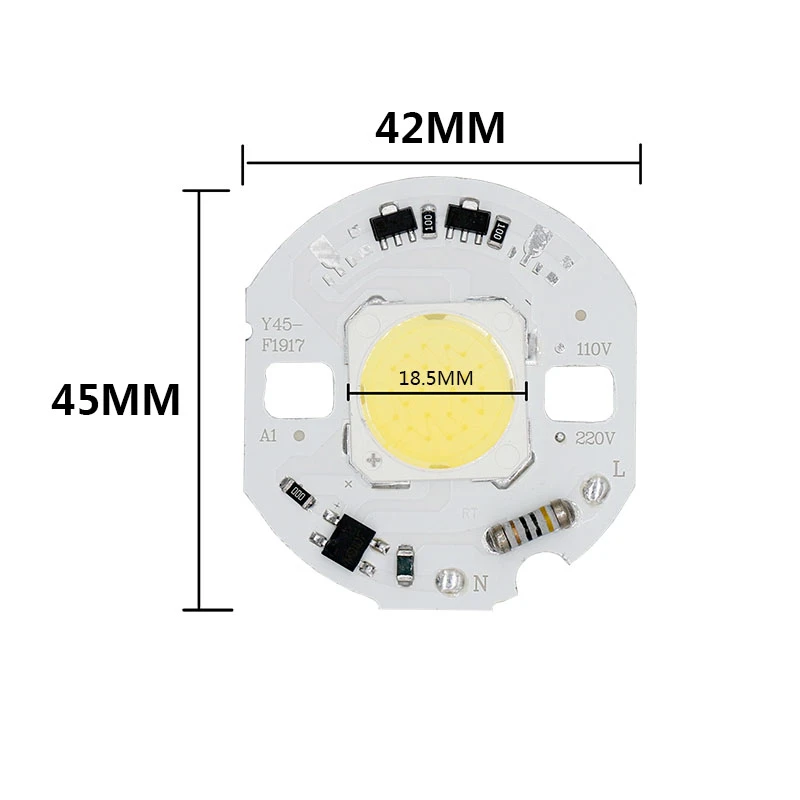 3 Вт 5 Вт 7 Вт 9 Вт AC185-AC220V светодиодный COB Чип-светильник без необходимости драйвера умная лампочка с ИС-лампой для DIY светодиодный прожектор точечный светильник