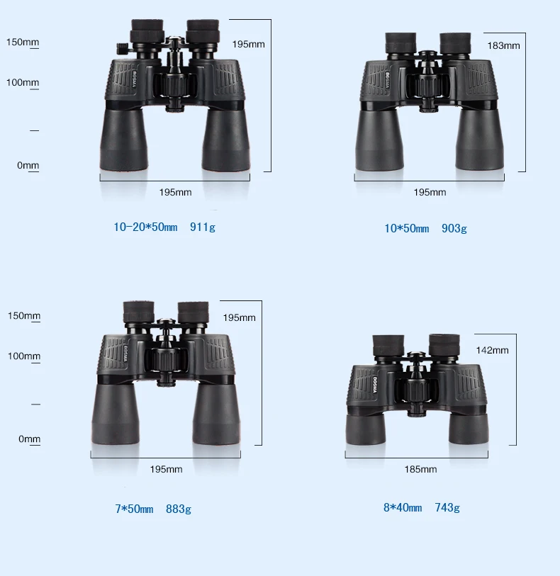 Бинокль BOSMA hunter ii второго поколения с увеличением и высоким разрешением широкоугольный окуляр