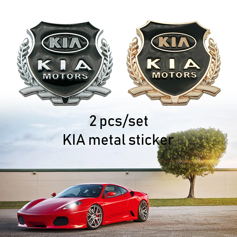 2 шт. металлический 3D автомобильный стикер эмблема значок чехол для Kia Ceed Rio 3 4 soul