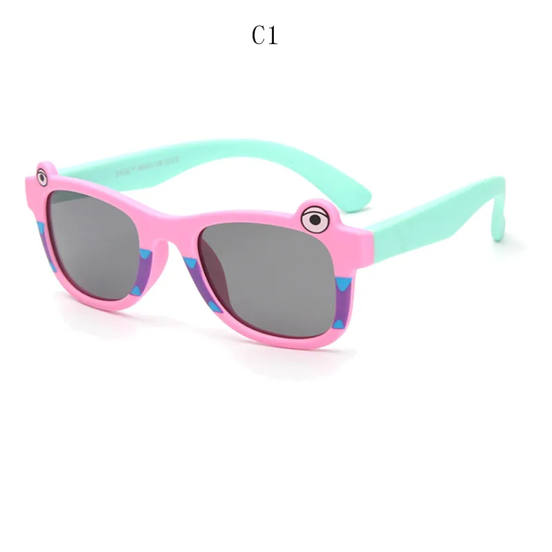 BOYSEEN детские солнцезащитные очки Брендовая Дизайнерская обувь силиконовые защитные очки поляризованные очки для детей с диапазона 8132 - Цвет линз: C1