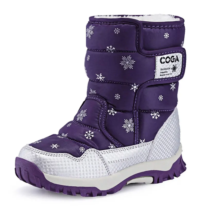 

girls snow boots warm shoes waterproof and non-slip -30 degree shoes Kids Sports Shoes boy Casual Boots Rubber Button EUR 26-38