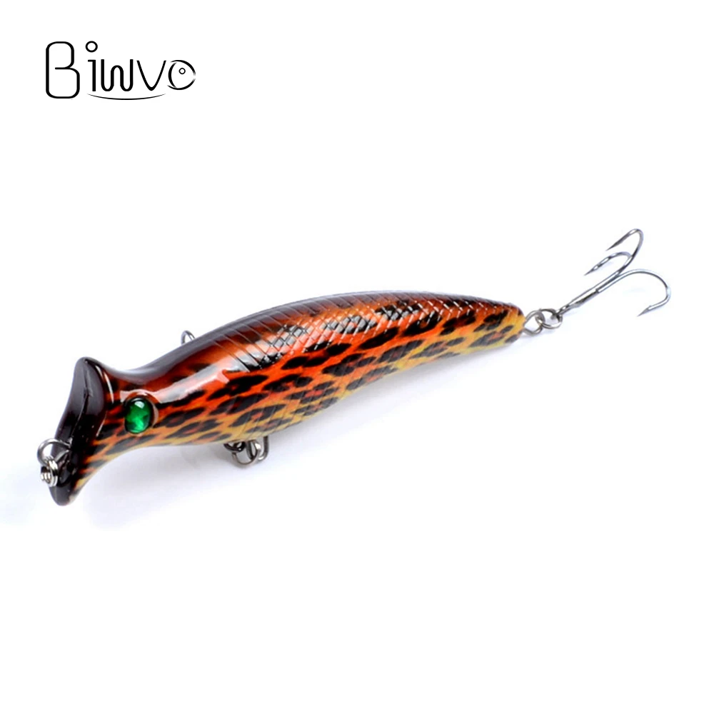 Biwvo Popper 12cm 20g Wobbler For Trolling Fishing Lure Metal Winter Sea Hard Fishing Goods For Fishing Ice Whopper Plopper