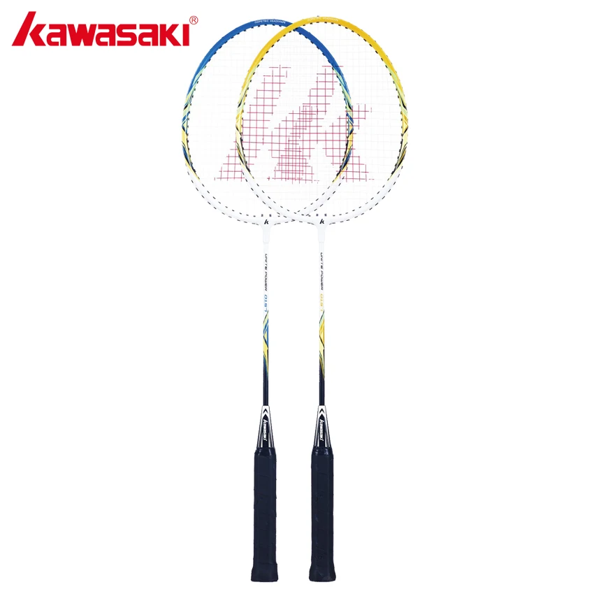 

KAWASAKI 2Pcs/Pair Badminton Racket Aluminum Alloy Frame Racquet for Amateur Junior Player with Carry Bag UP-0157