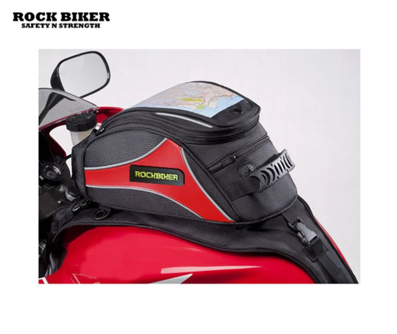 

Free shipping 2017 Rock biker Promotion motobike Riding Backpack black Leather Motorcycle Oil Tank Bag