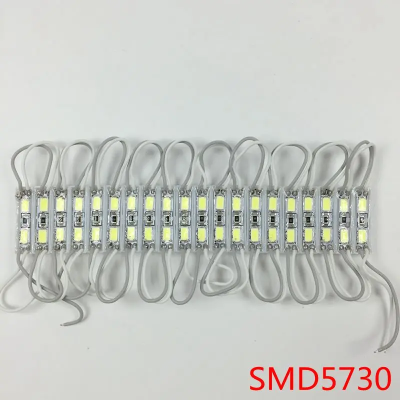 100 шт. водонепроницаемые светодиодные мини лампы SMD5730 для вывесок и