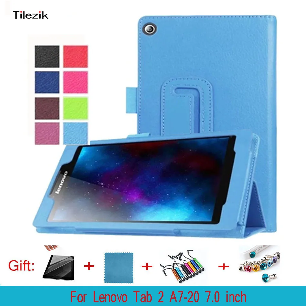 Fashion PU Leather Cover Case for Lenovo Tab 2 A7 20 7.0 inch Tablet