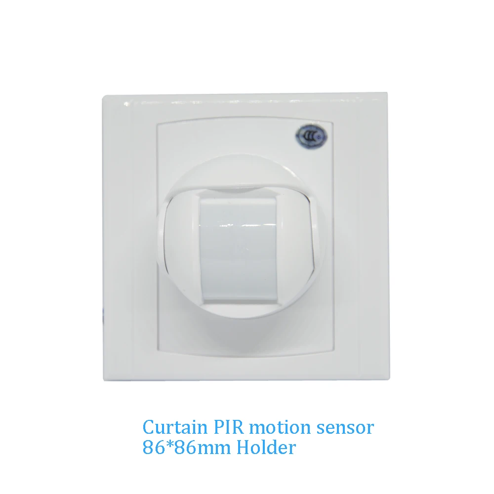

1 PCS 86mm Square Holder Wall Mounted Motion Sensor Wired Infrared Alarm Detector NC NO Signal optional Curtain PIR alarm