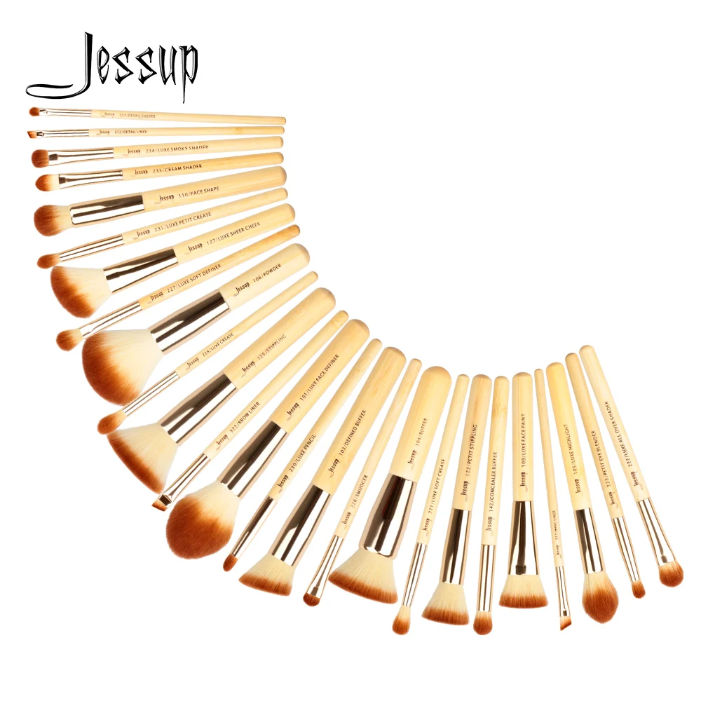 Jessup Brushes 25pcs Beauty Bamboo Professional Makeup Brushes Set
