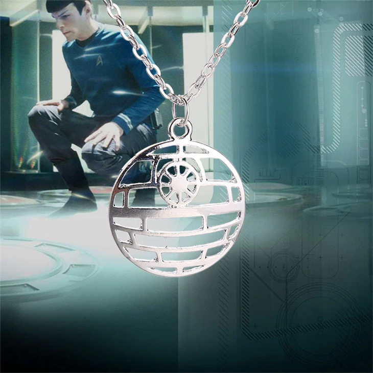

Star Trek Necklace Star Wars Death Star Planet Silver Pendant Darth Vader Anakin Skywalker Luke Fashion Movie Jewelry Wholesale