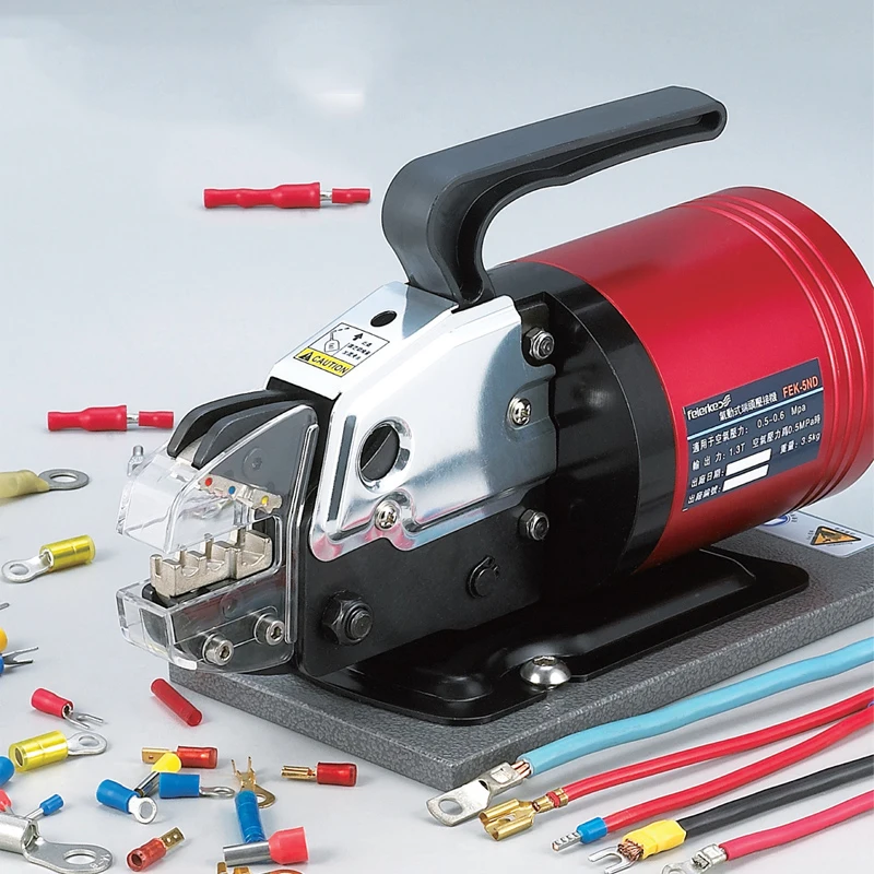 

FEK-5ND PNEUMATIC TYPE TERMINAL CRIMPING MACHINE Free Give A CRIMPING DIES are interchangeable for crimping different terminals