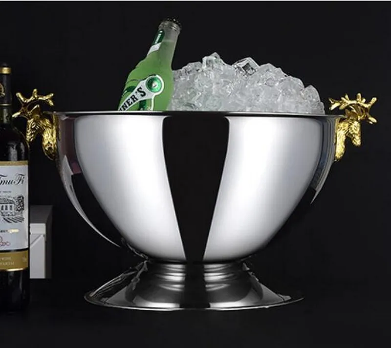 Large champagne bucket chilled home European deer head champagne Ice bucket bar