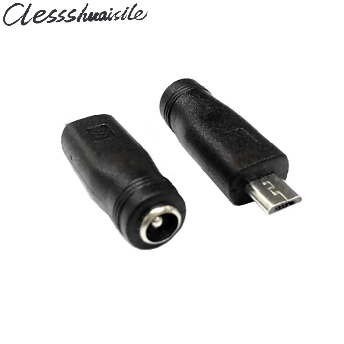 

Straight & Right Angled 90 Degree Type Micro USB Male to DC Power Jack 5.5 2.1mm Charge Adapter